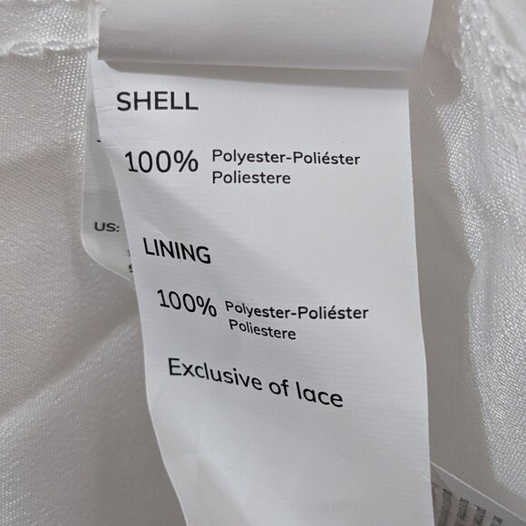 NEW CUPSHE Royalty Bubble Sleeve Lace Trims Mini Dress Short White XL - Picture 9 of 12